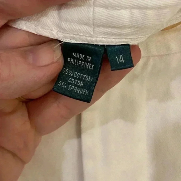 Lauren Ralph Lauren white straight leg pants 14 - Picture 6 of 6